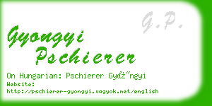 gyongyi pschierer business card